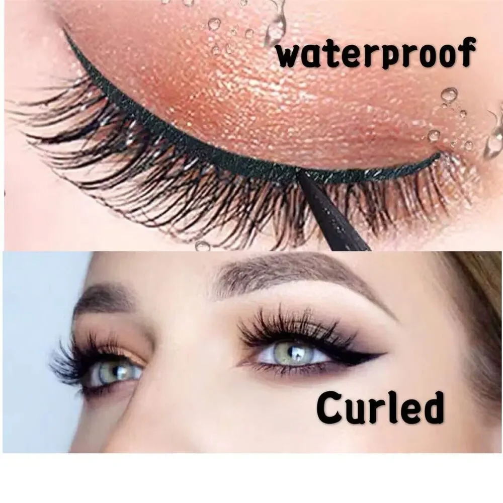 [5 Pairs] Magnetic 5 D Eyelashes and Eyeliner Kit, Reusable